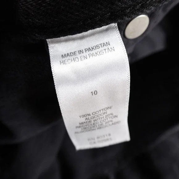 Aeropostale Jeans Womens 10 Dark Black Denim Pants Hi Rise 90s Baggy Straight - Picture 9 of 13